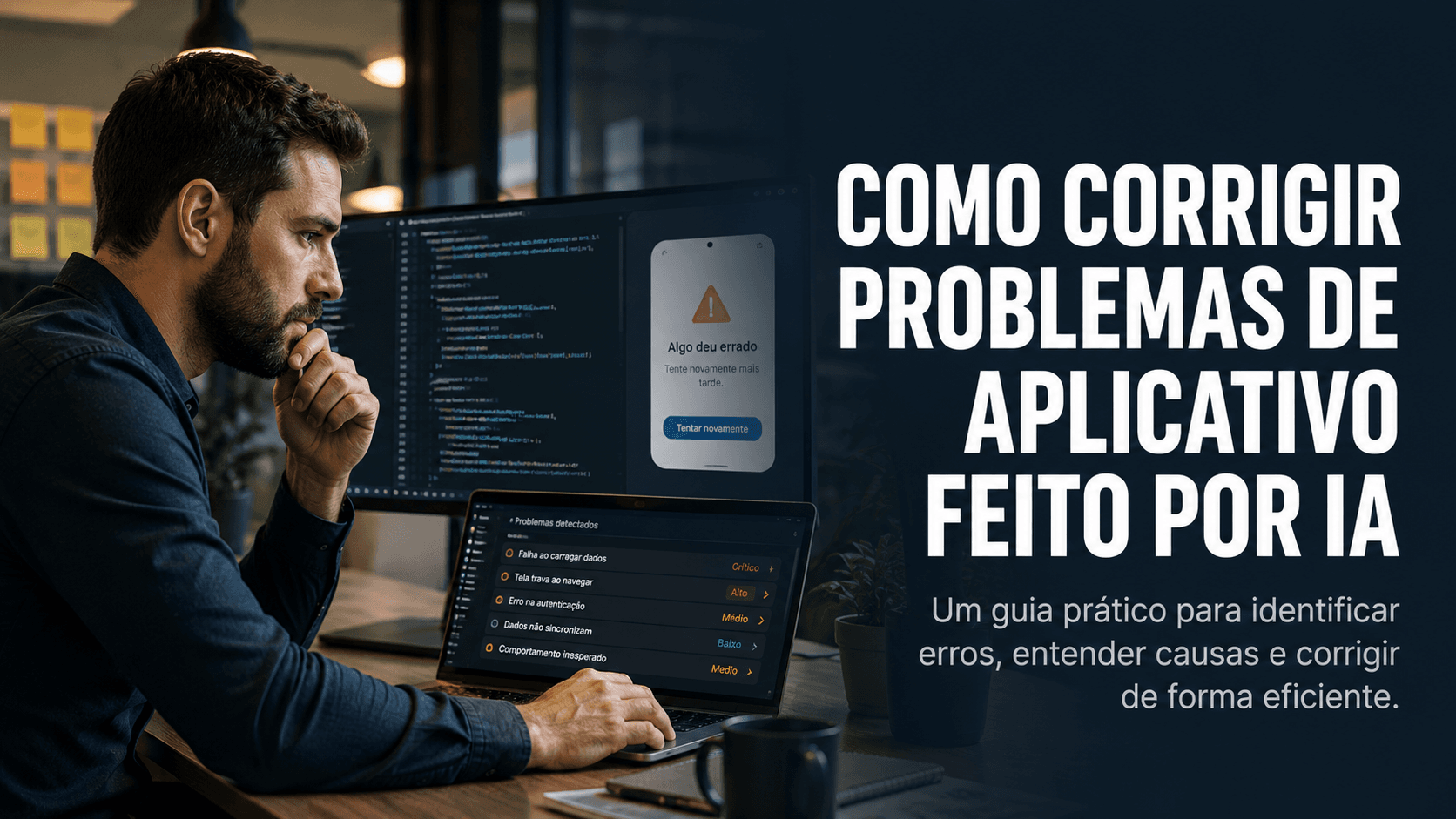 Como corrigir problemas de aplicativo feito por IA